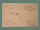 Drawing by Helga Wolfenstein of Personal Items at Theresienstadt