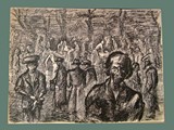 Pen and Ink Drawing 'Menage' by Helga Wolfenstein at Theresienstadt