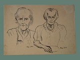 Drawing by Helga Wolfenstein of a Woman at Theresienstadt