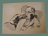 Drawing by Helga Wolfenstein of  
Dr. Reiter, Dermatologist at Theresienstadt
