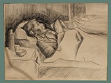 Drawing by Helga Wolfenstein of Internal Medicine Ward at Theresienstadt