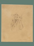 Drawing by Helga Wolfenstein of Shoelaces at Theresienstadt