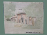 Watercolor Painting by Helga Wolfenstein at Theresienstadt