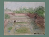 Watercolor Painting by Helga Wolfenstein at Theresienstadt