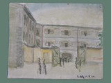 Watercolor Painting by Helga Wolfenstein at Theresienstadt