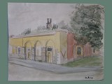 Watercolor Painting by Helga Wolfenstein at Theresienstadt