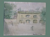 Watercolor Painting by Helga Wolfenstein at Theresienstadt