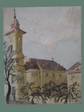 Watercolor Painting by Helga Wolfenstein at Theresienstadt