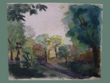 Watercolor Painting by Helga Wolfenstein at Theresienstadt