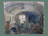 Watercolor Painting by Helga Wolfenstein at Theresienstadt