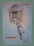 Unidentified Commercial Art Drawing from Theresienstadt about Bread Statistics
